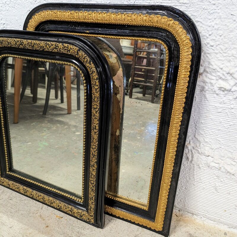 Mirror Louis Philippe black and gold