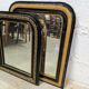Miroir Louis Philippe noir et or