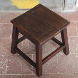 Ancien tabouret bois, tabouret d'appoint, porte-plante