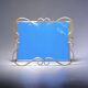 Miroir Hollywood Regency biseauté en aluminium anodisé doré