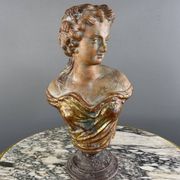Buste Féminin En Terre Cuite, Italie, XXe Siècle