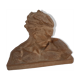 Bust of Jean mermoz in terracotta signed cipriani