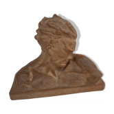 Buste de Jean Mermoz en terre cuite signé cipriani