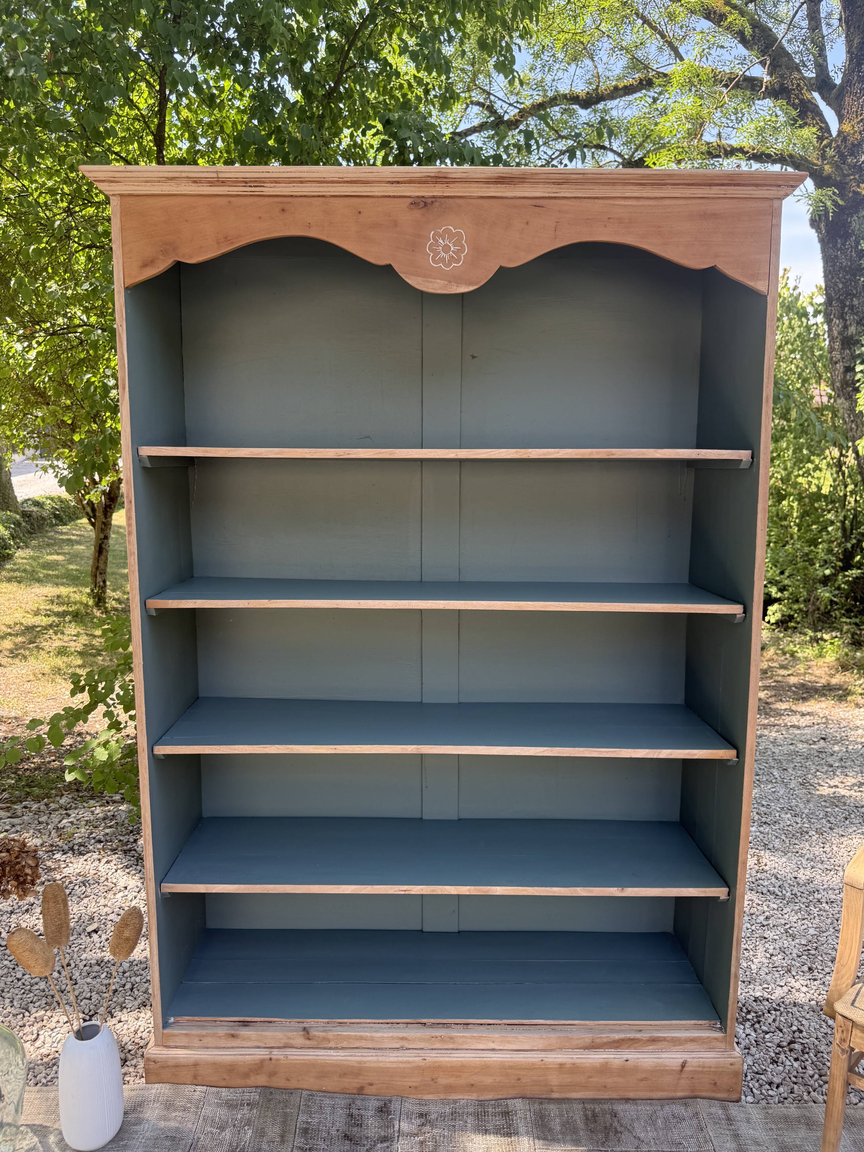 Renovated solid wood library