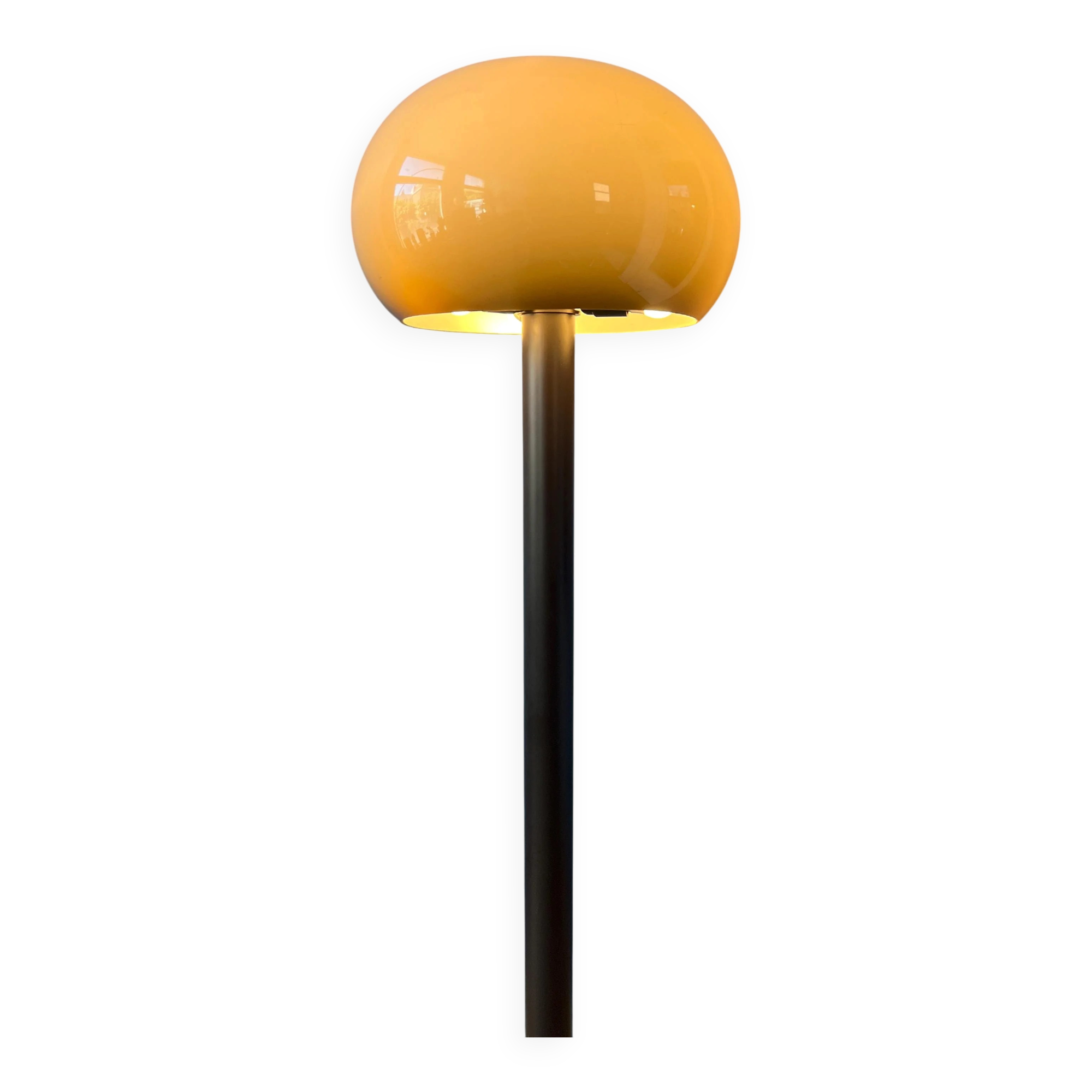 Vintage mushroom floor lamp in brown acrylic glass