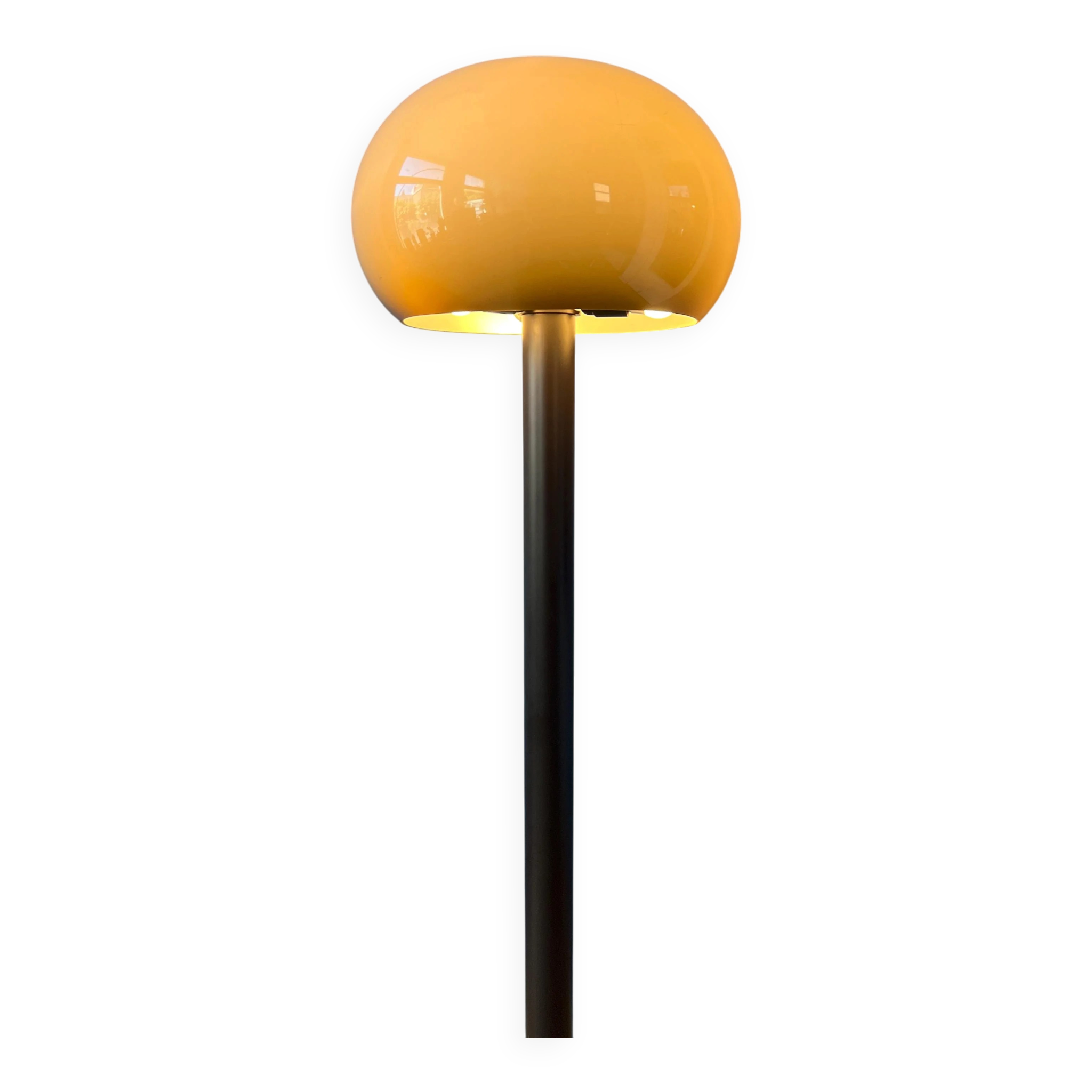 Vintage mushroom floor lamp in brown acrylic glass