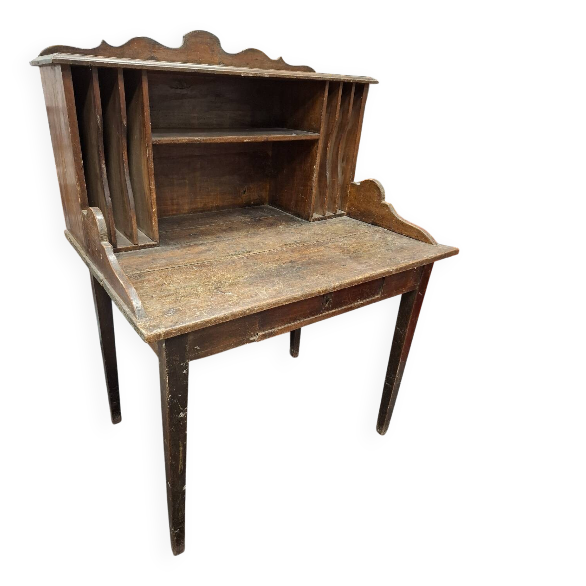 White wood desk