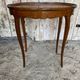 Antique Oval Cocktail Table Guéridon LOUIS XV Wooden Curved Legs Vintage