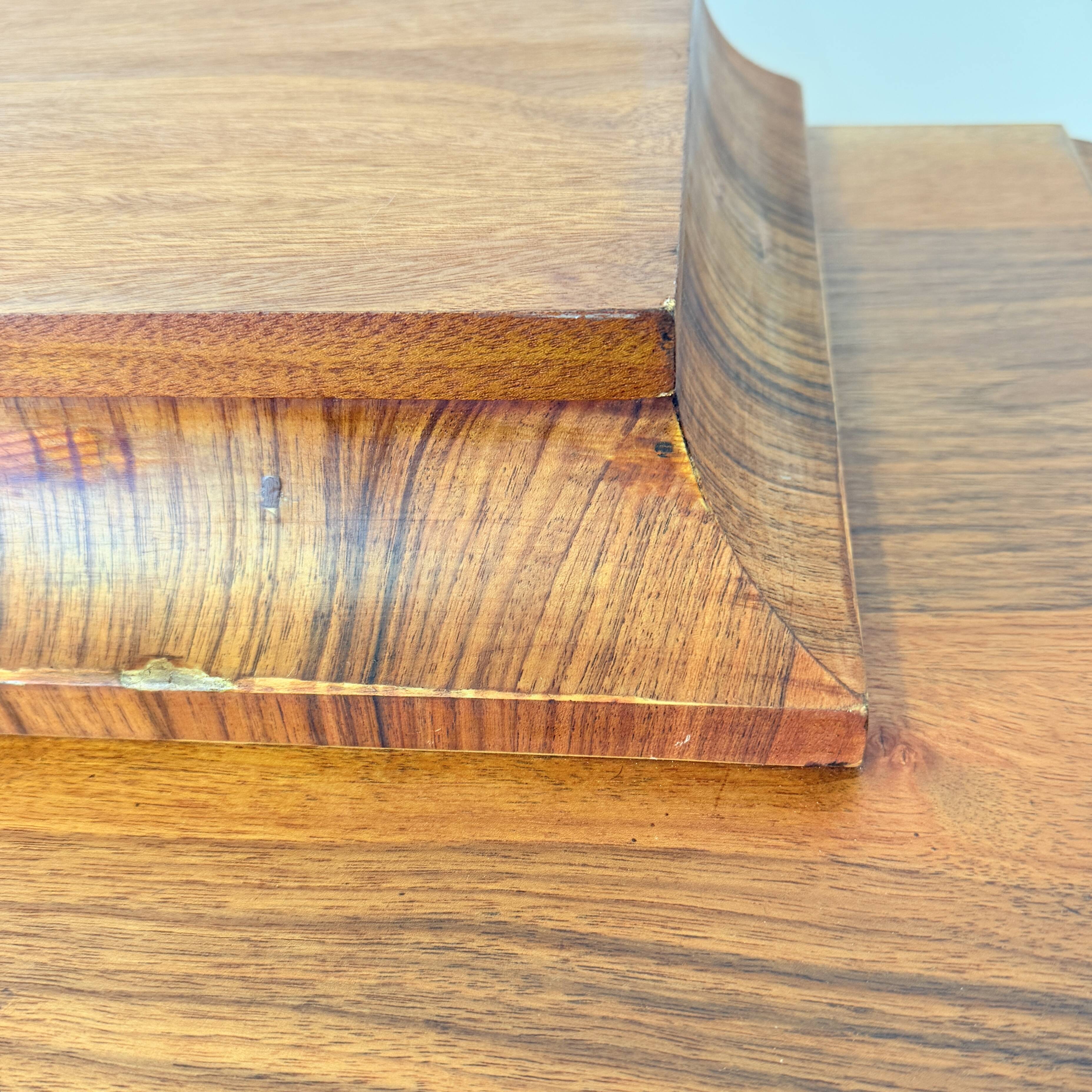 Vintage Art Deco-style walnut cabinet