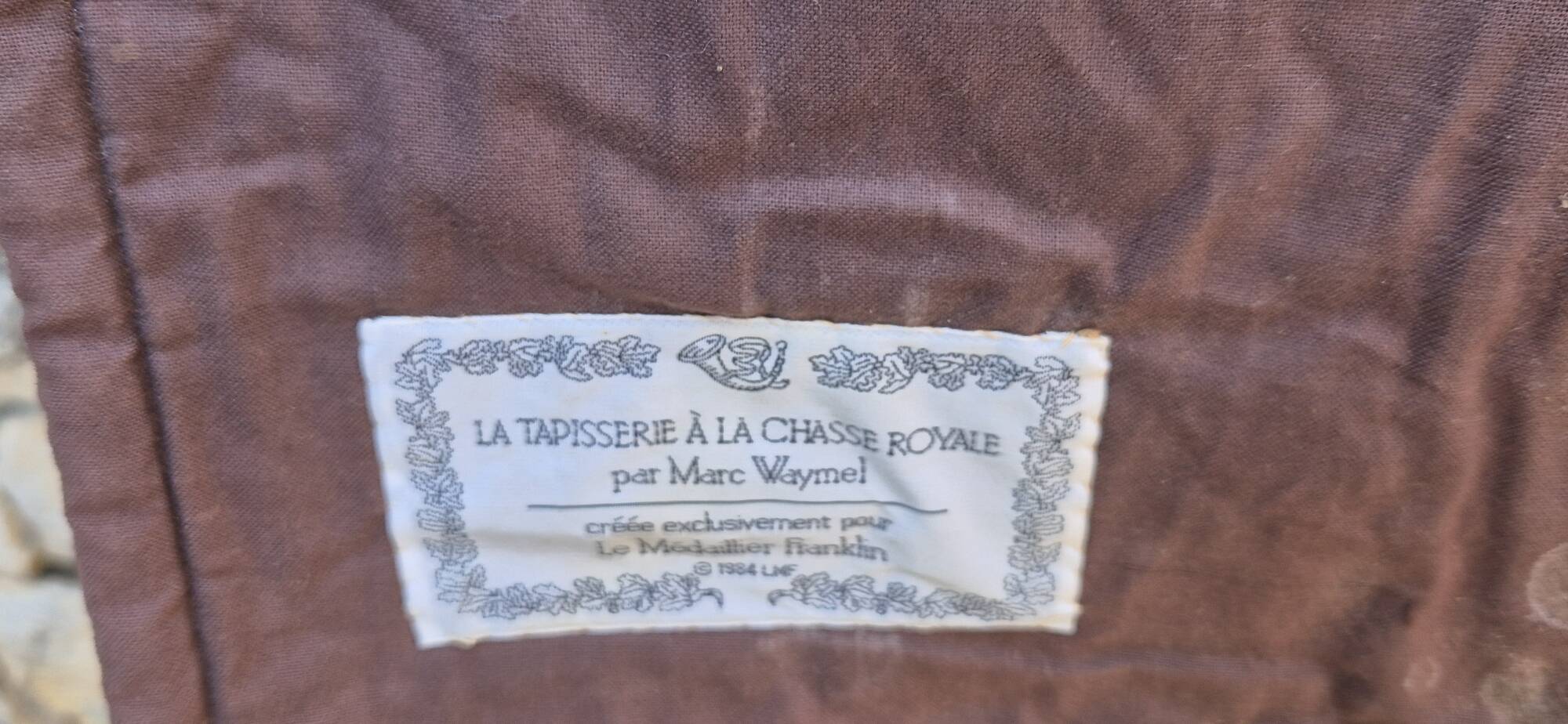 Tapisserie murale vintage Marc Waymel La Chasse Royale