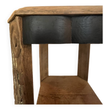 Gaspard wooden pedestal table in Art Deco style
