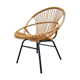 Vintage rattan shell armchair from the 60s