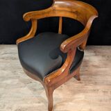 Walnut office chair – Restoration period – 19th century