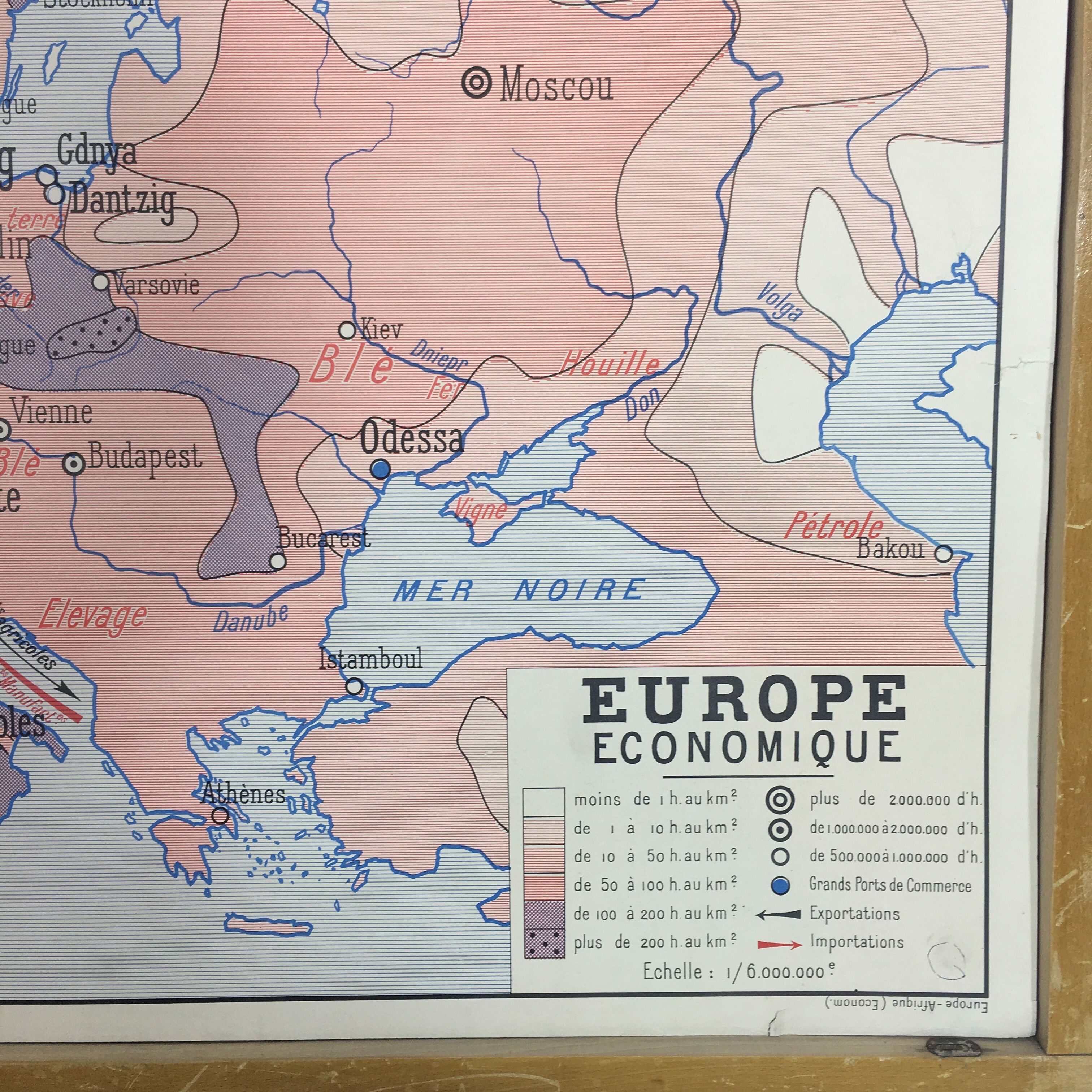 School Affoche geographical Europe Africa double sided