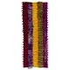 Vintage Hand-Knotted Tulu Runner Rug in Red, Purple, Yellow, Green and Magenta, 100% Mohair Wool