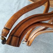 Extending table with vintage bentwood base from the end of the 19th century