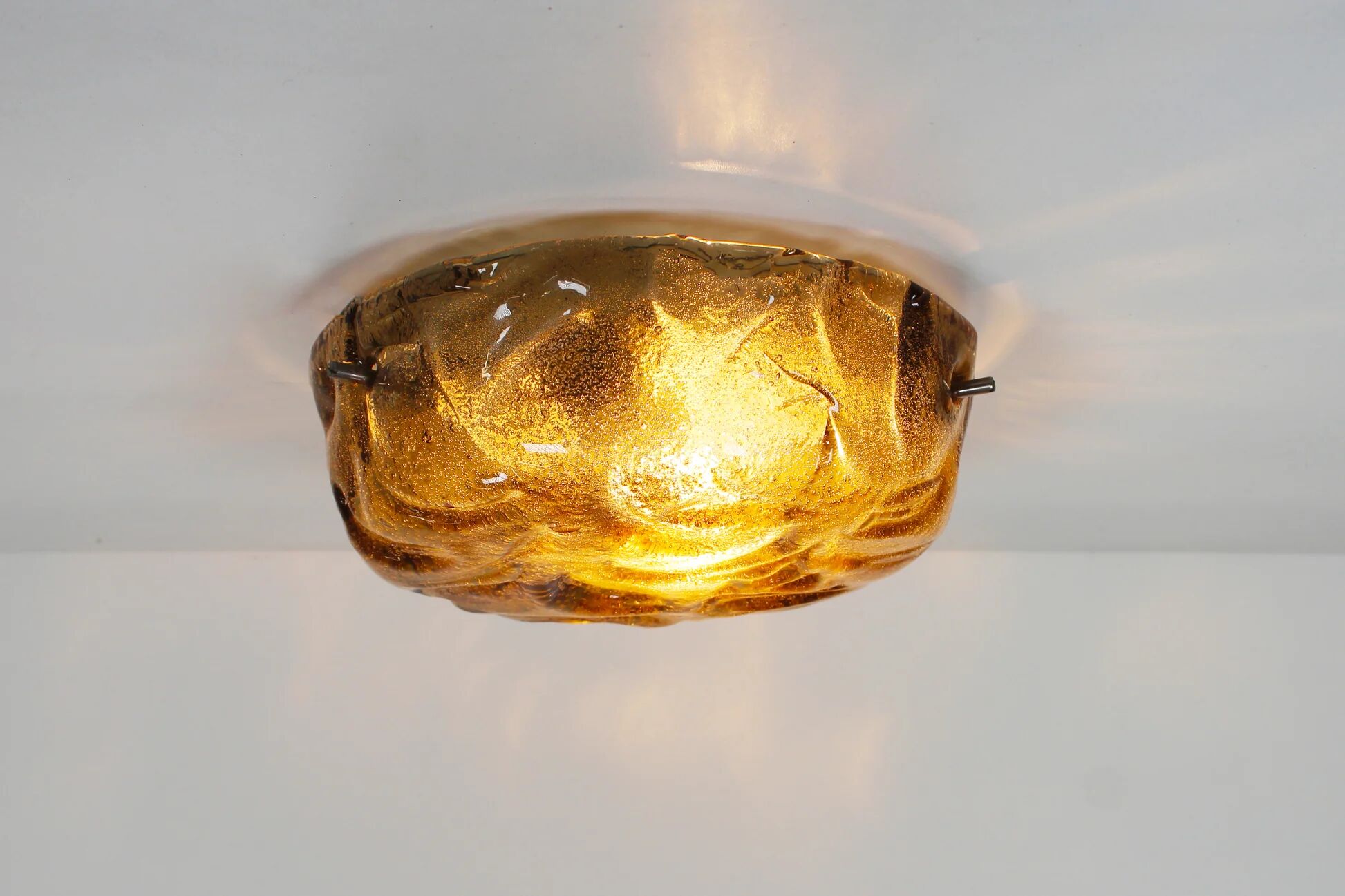 Amber glass ceiling lamp by RZB Leuchten