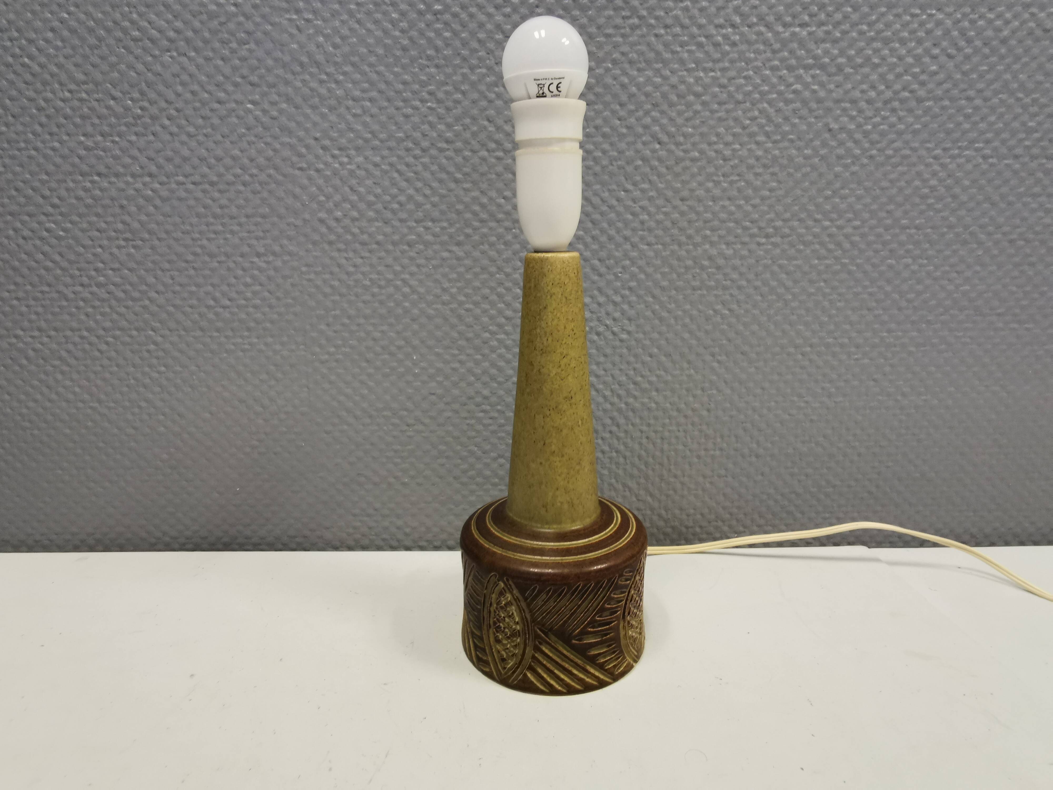 Table lamp from P.M ceramics, Denmark 1970s.