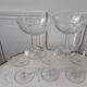 Lot of 5 champagne glasses engraved in 1920s crystal
