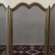 Three-panel solid brass fire screen