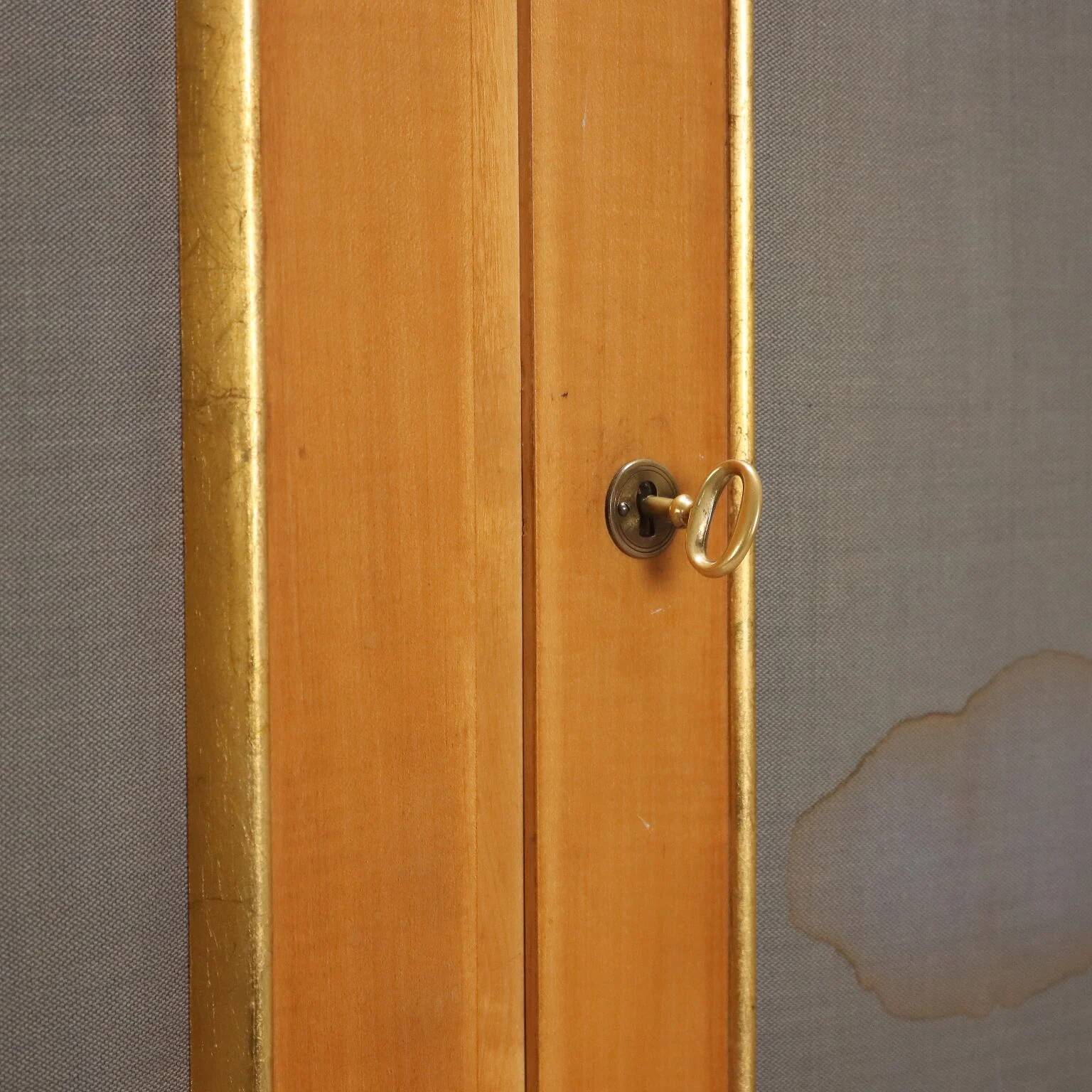 Vintage maple veneer wardrobe, design, Italy, 1950s