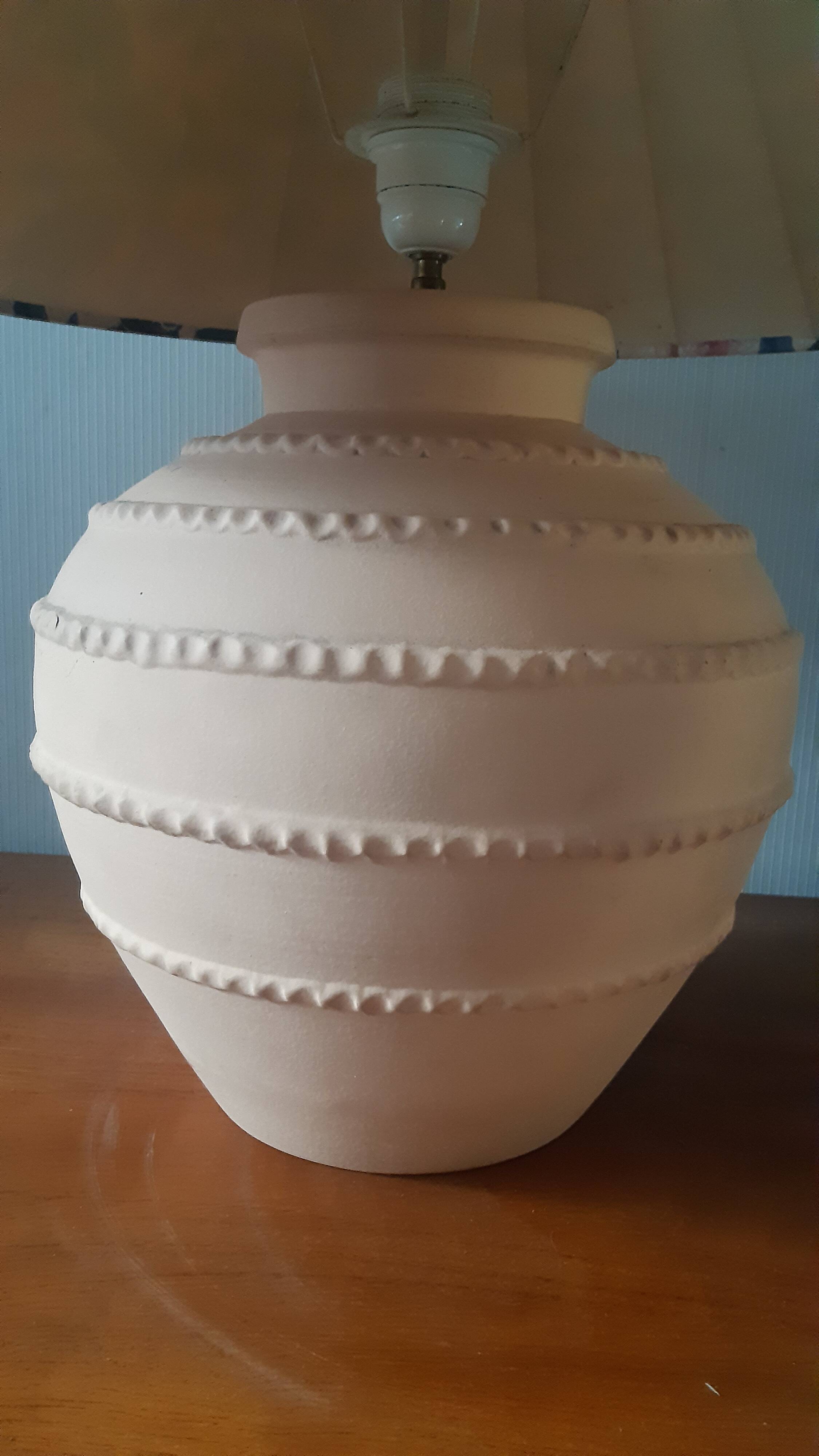 Lampe terre cuite années 60