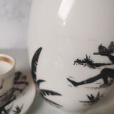 Coffee service African porcelain décor from Limoges