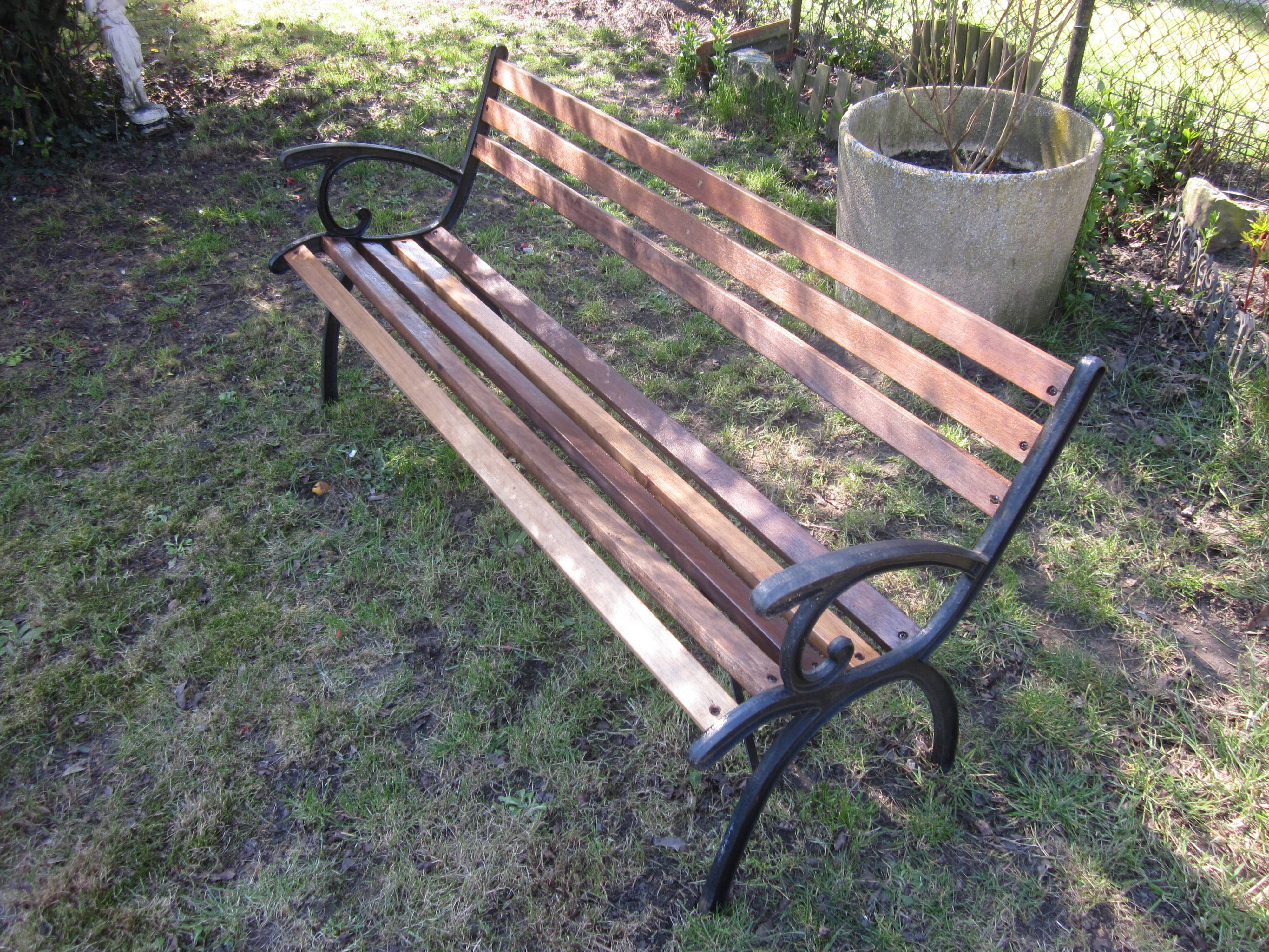 Cast-iron garden bench
