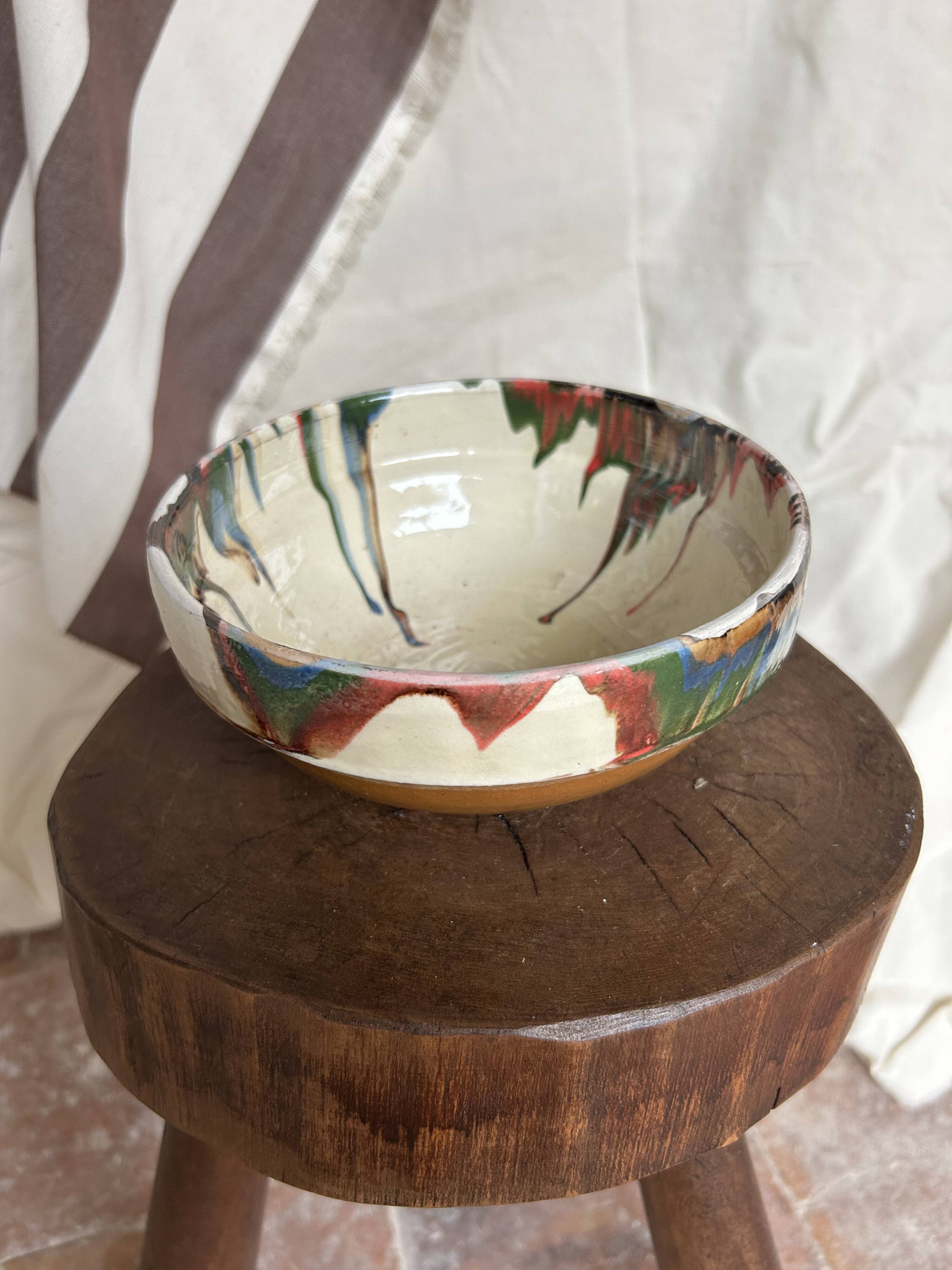 Painted terracotta bowl