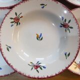 6 Hollow plates Digoin Sarreguemines model Didier