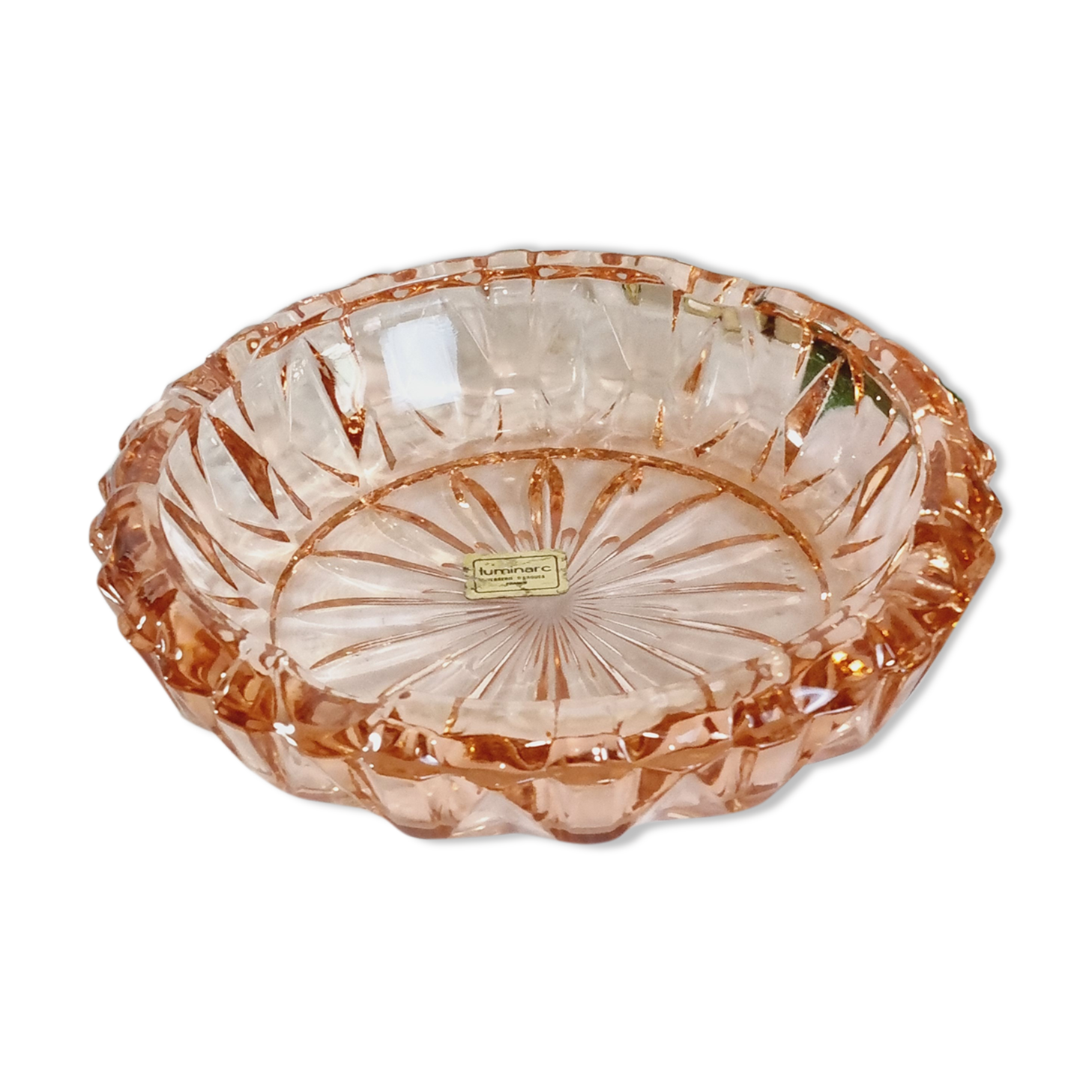 Ashtray luminarc pink glass Selency