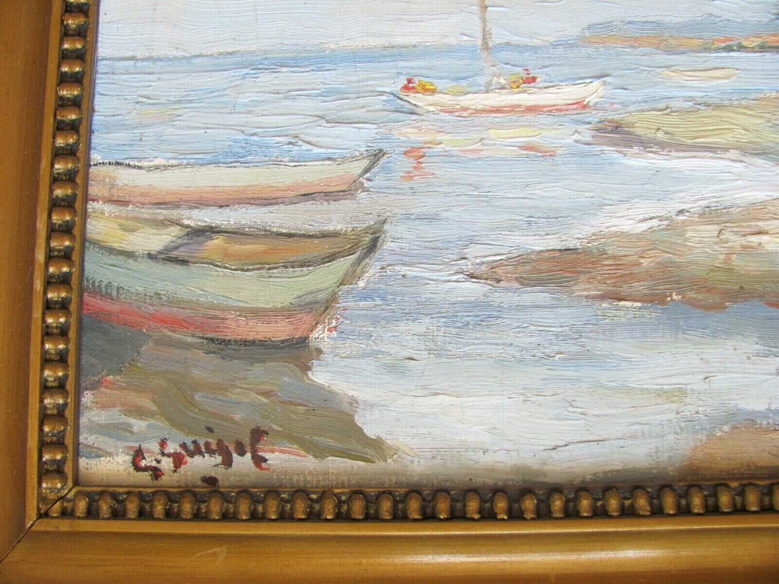 Oil on canvas Marine