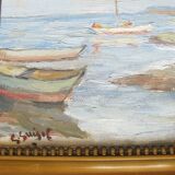 Oil on canvas Marine