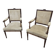 Paire de fauteuils style Louis XVI