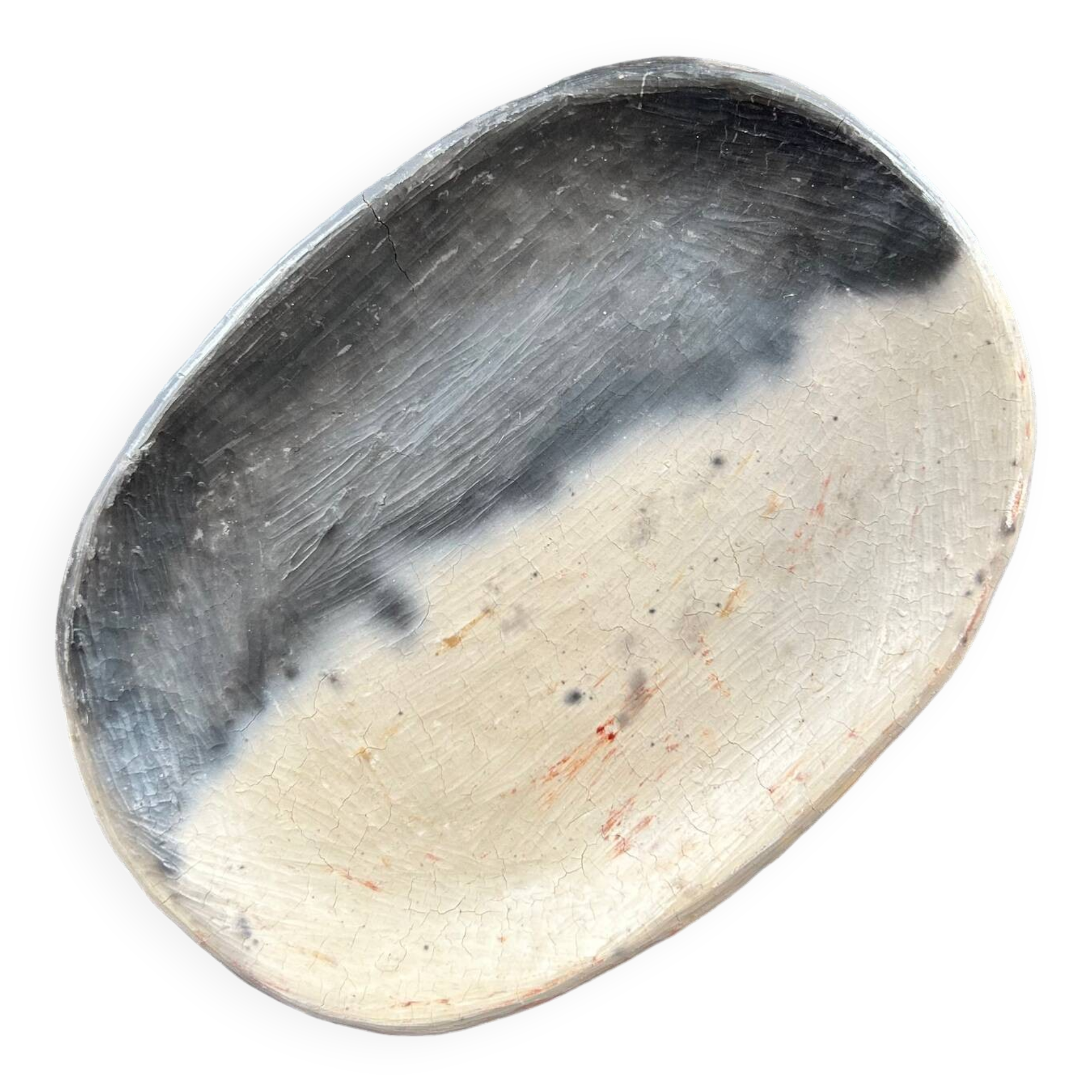 Handmade clay and ash dish