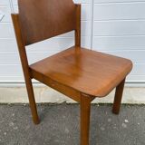 Série de 11 chaises brutaliste Allemagne empilable