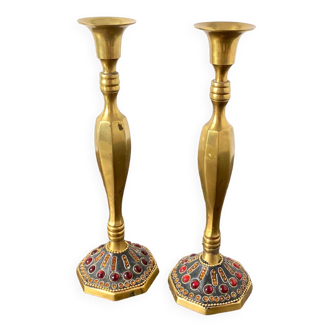 Brass candle holders