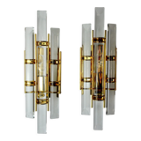 Pair of wall lamps Venini glass from Murano Italy 1970