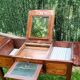 Coiffeuse d'époque louis xv en bois de plaquage