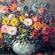 T. Daams. "Still Life with Flowers". Impressionism.