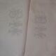 15 white damask towels with mongram