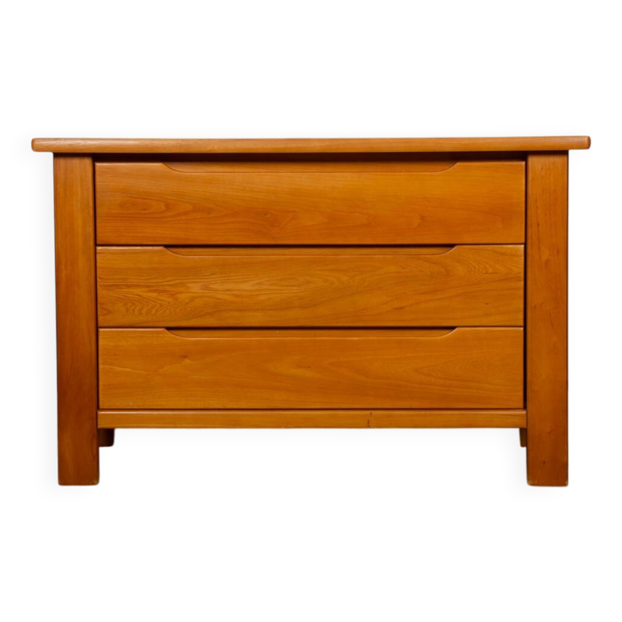 Commode vintage en orme massif, 1980
