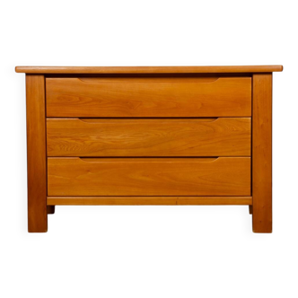 Commode vintage en orme massif, 1980