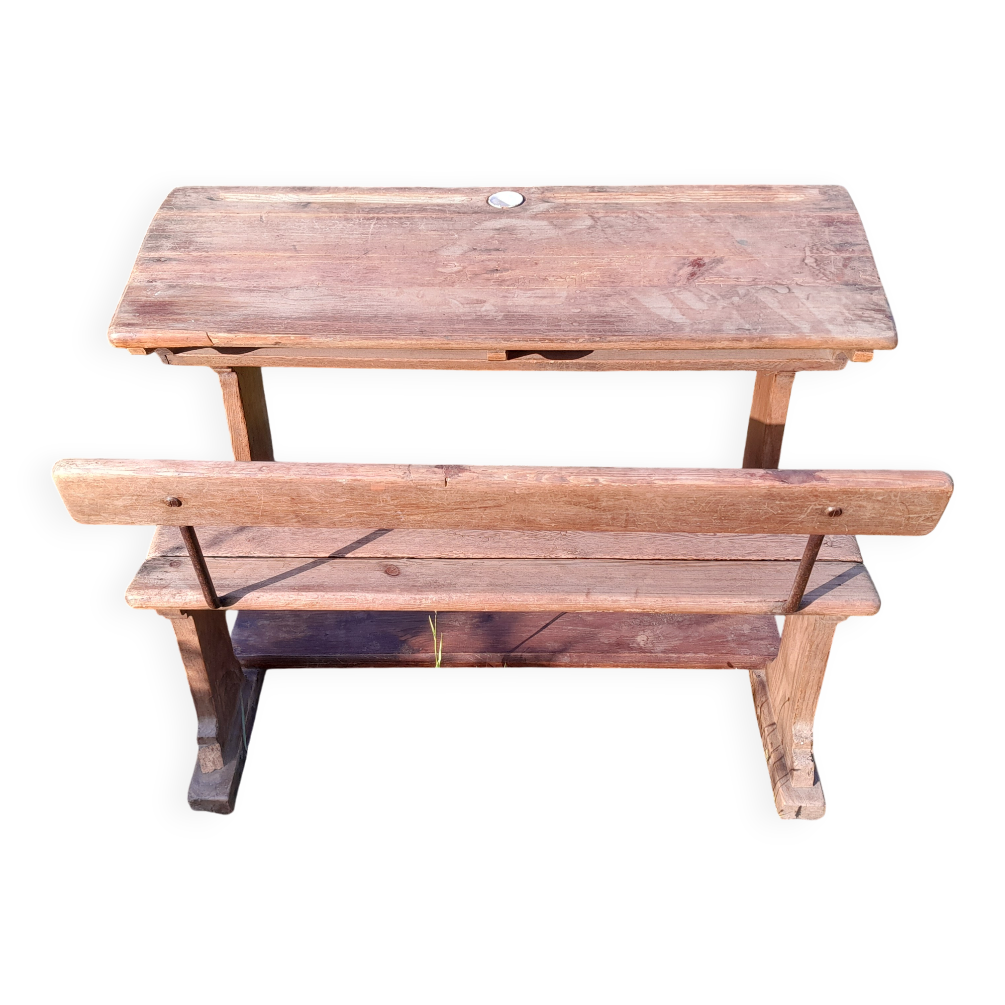 Old wooden school desk