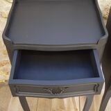 Pair of black bedsides