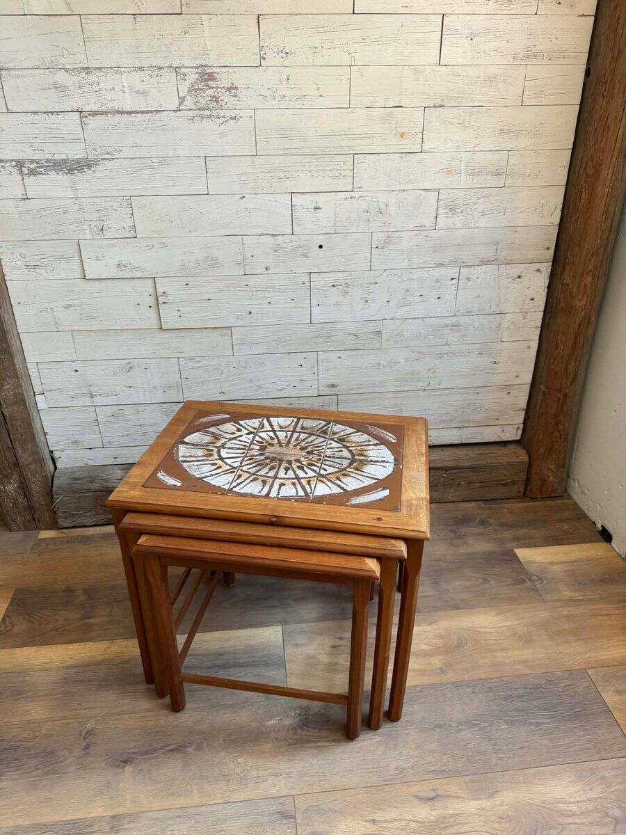 Vintage Danish Teak Nesting Tables from Mobelfabrikken Toften, 1960s