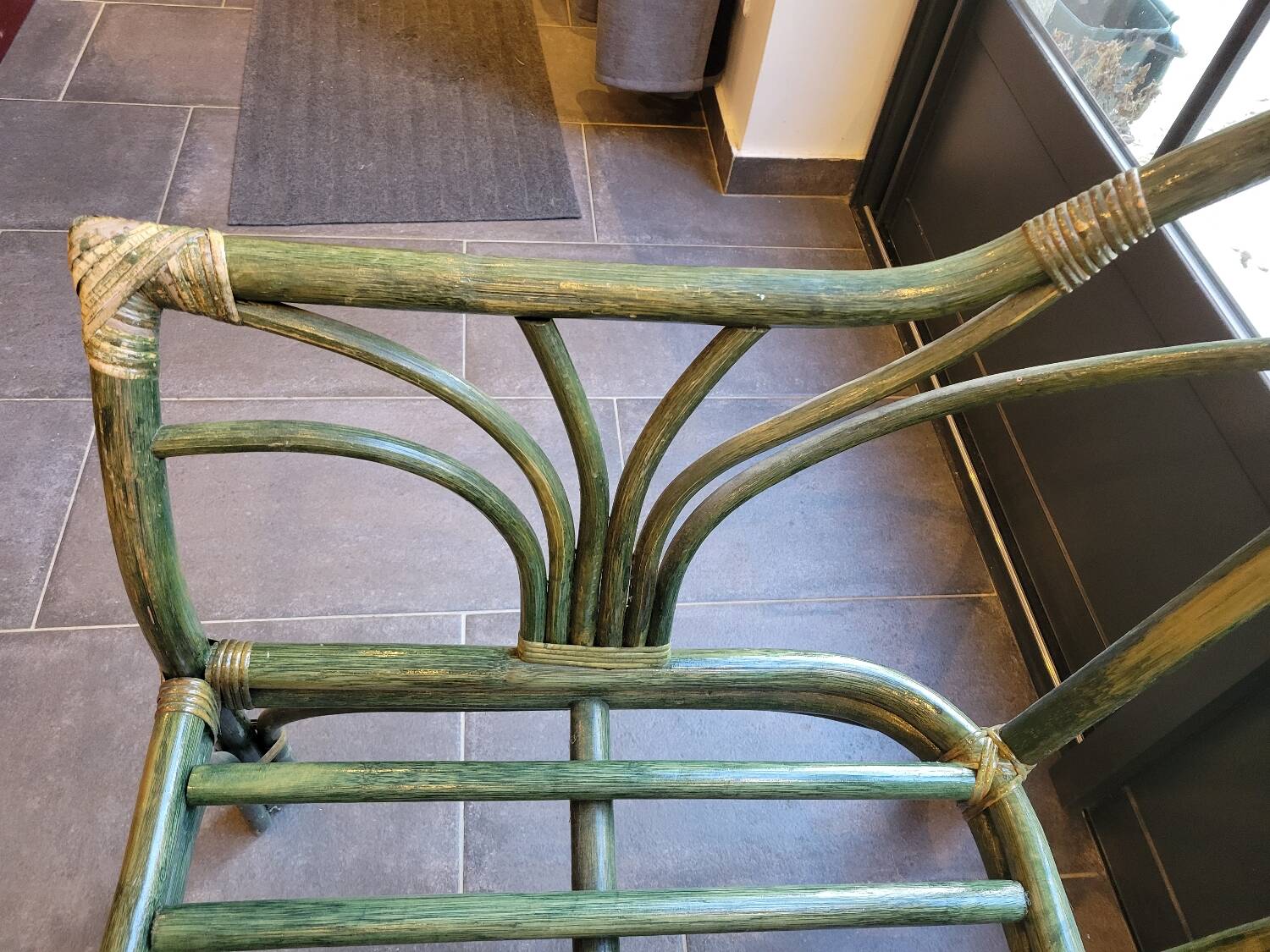 Rattan bench canapé