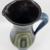 Jean de Lespinasse vase in blue ceramic, Côte d'Azur, France, 1950.