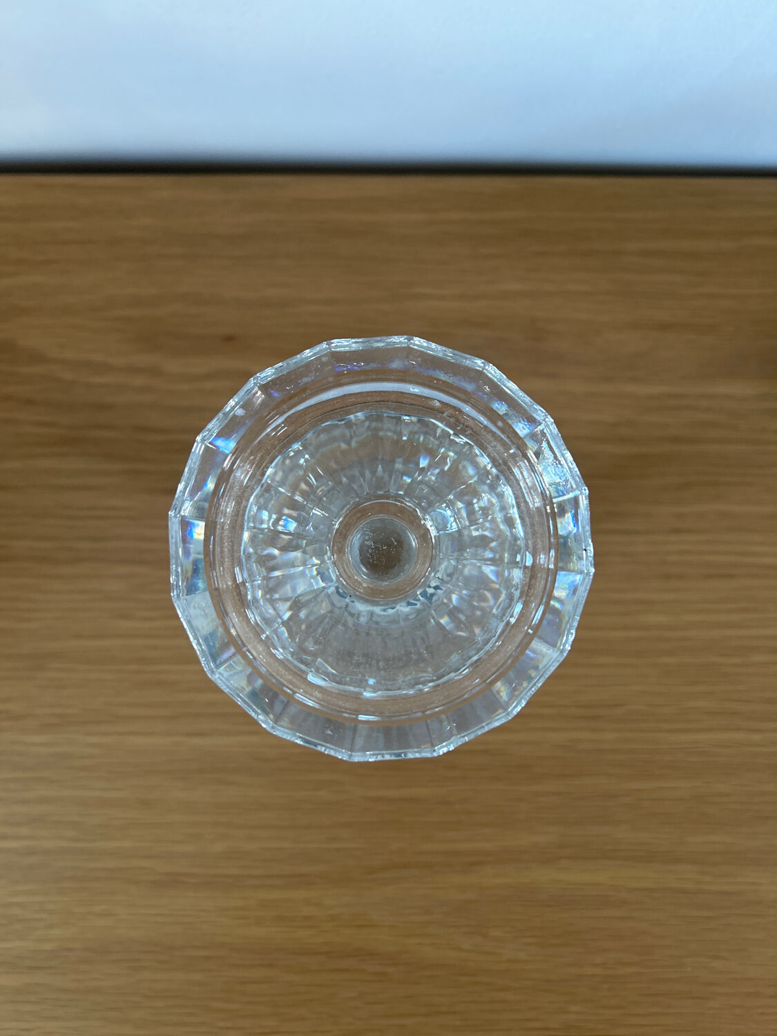 Faceted crystal candlestick