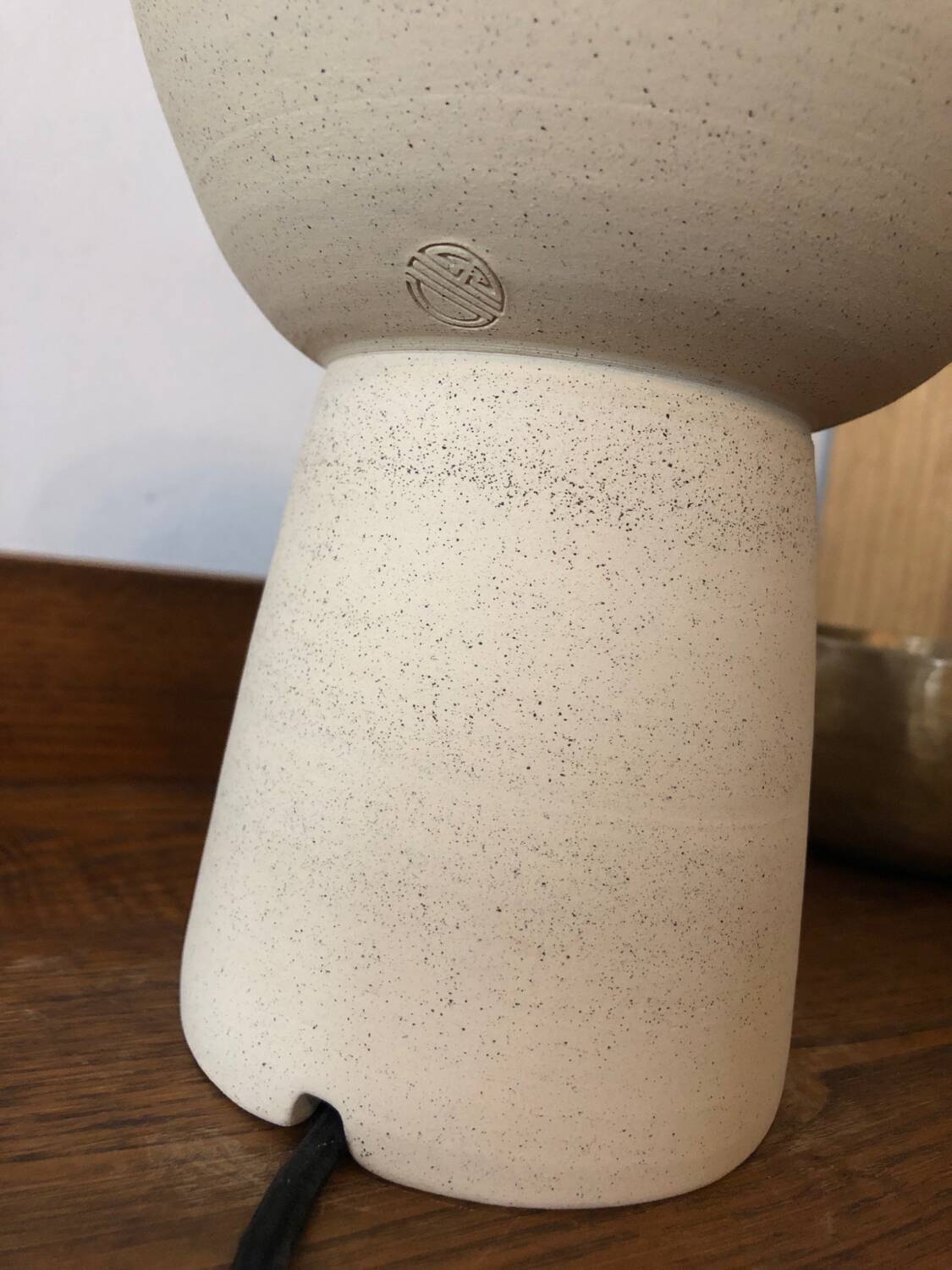 Ceramic stoneware floor lamp